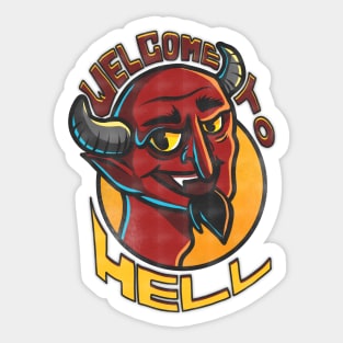 Welcome to hell vintage Sticker